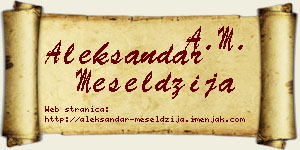 Aleksandar Meseldžija vizit kartica